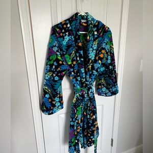 Vera Bradley Midnight Blues Fleece Robe, Ladies Size L/XL